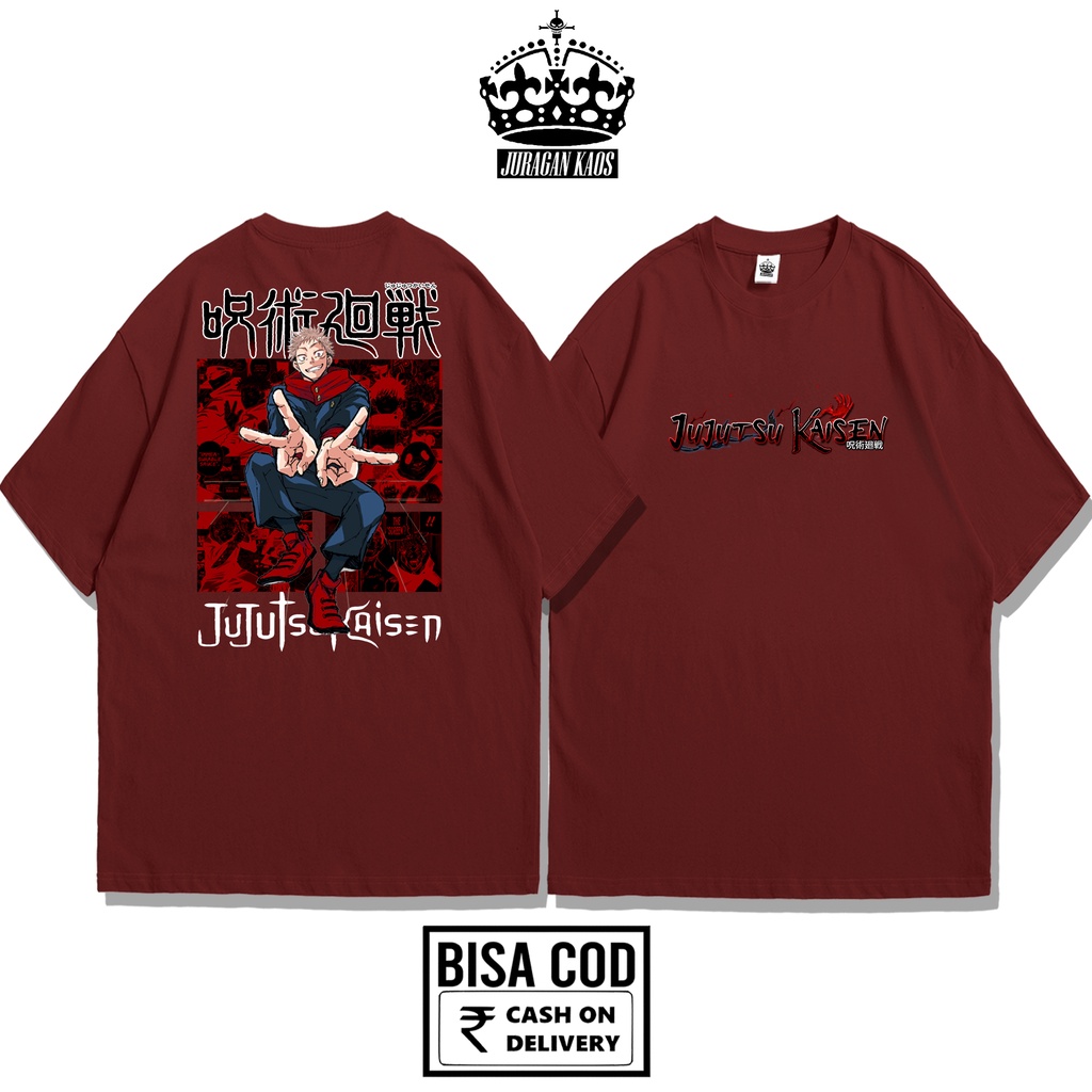 Jual Kaos Jujutsu Kaisen Itadori Yuji Kaos Anime Jujutsu Kaisen Gojo