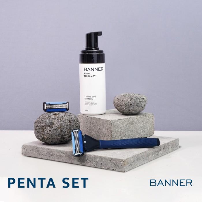 Jual Gurumi Banner Penta Set Pisau Cukur Penta Natural Shave Foam