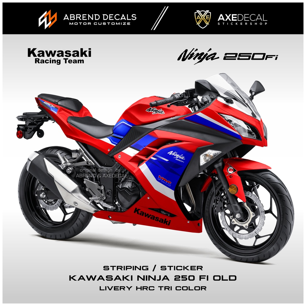 Jual Decal Striping Ninja Fi Livery Hrc Tri Color Racing Stiker