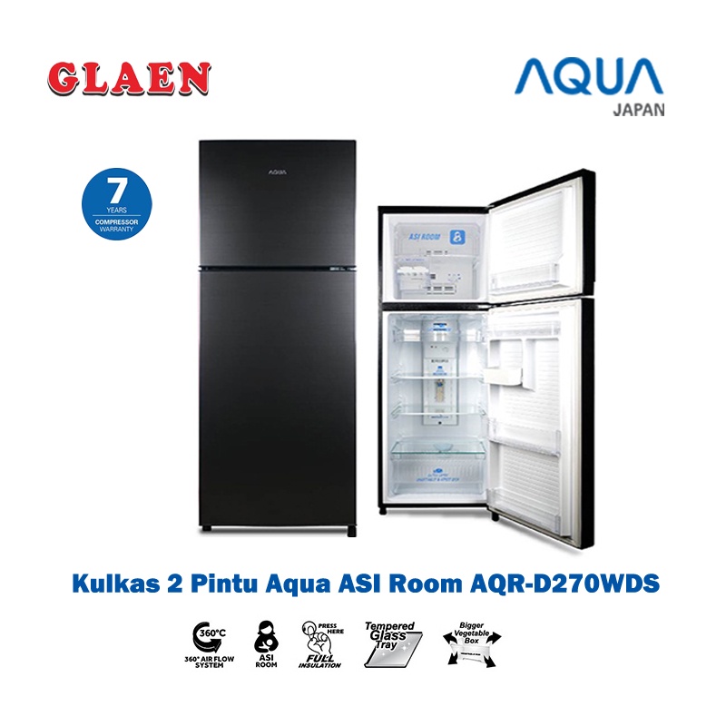 Jual Kulkas Aqua Japan Pintu Aqr D Wds Lemari Es Pintu Asi Room