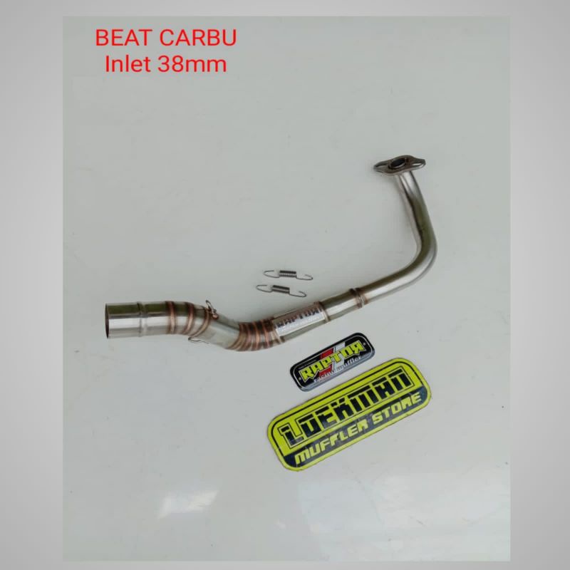 Jual HEADER LEHER PIPA STAINLIS POLOS BEAT CARBU Inlet 38mm Shopee