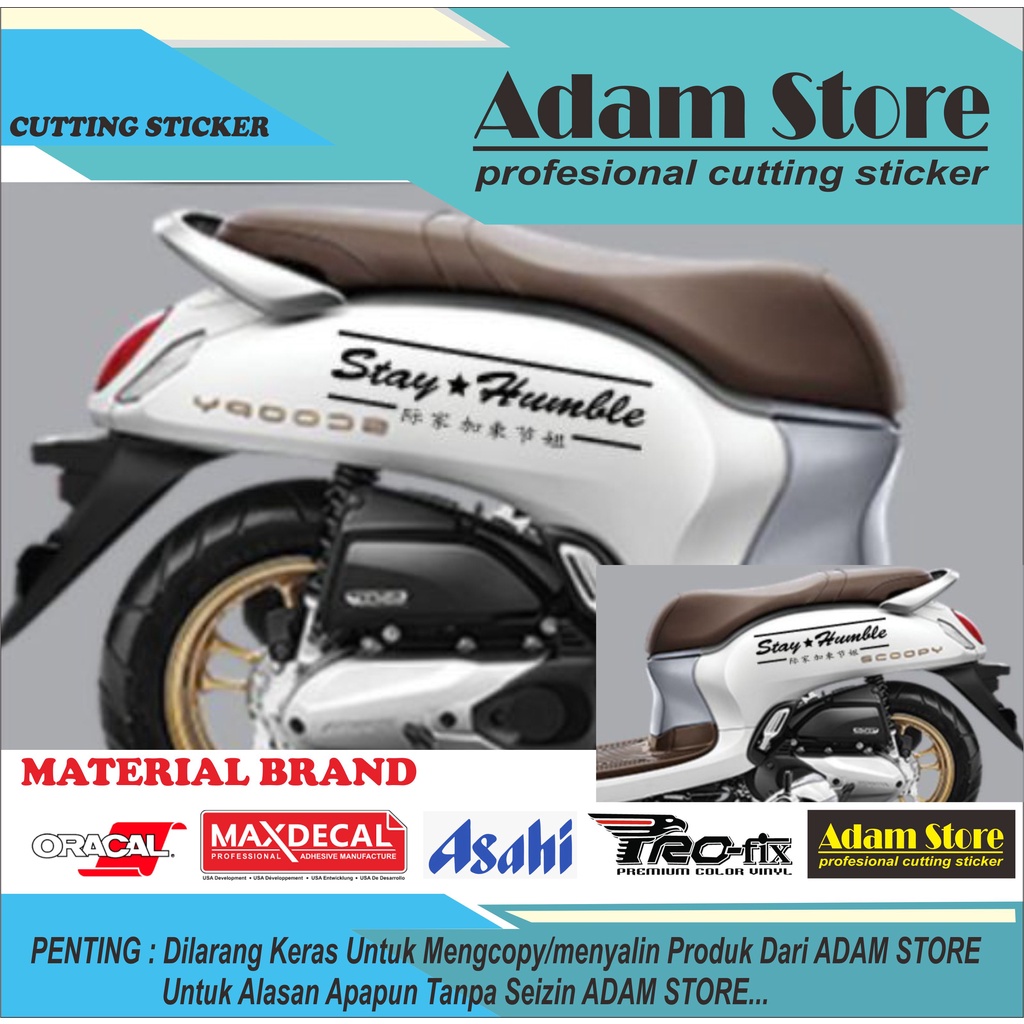 Jual Sticker Stay Humble Sticker Motor Scoopy 2021 Sticker Body Kanan