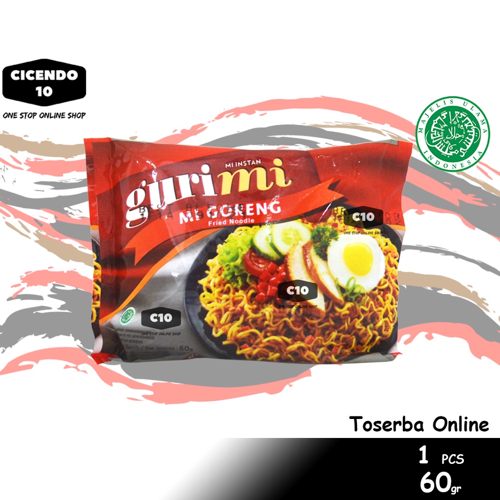 Jual ECER Gurimi Mie Instan ABC Rasa Mi Goreng Halal 60gr Shopee