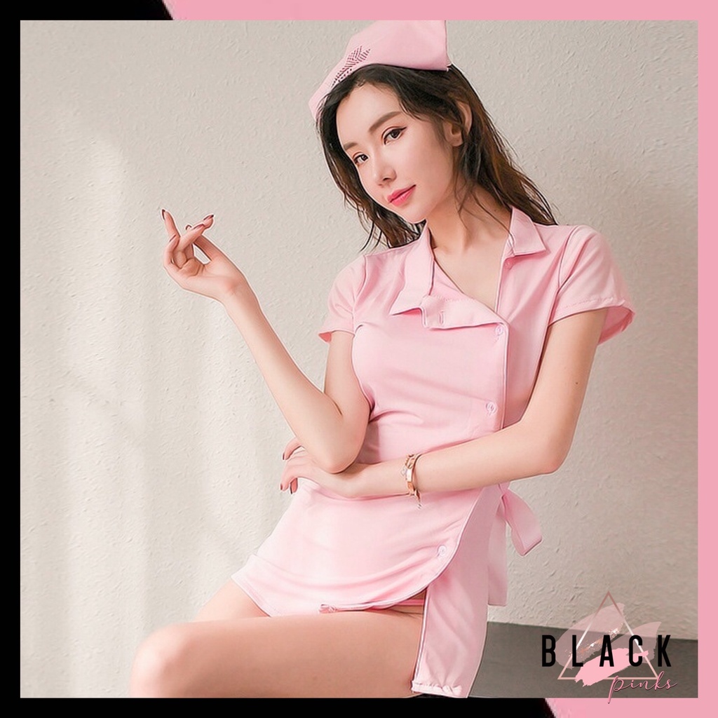 Jual Blackpink Lingerie Cosplay Perawat Seragam Wanita Costume Nurse