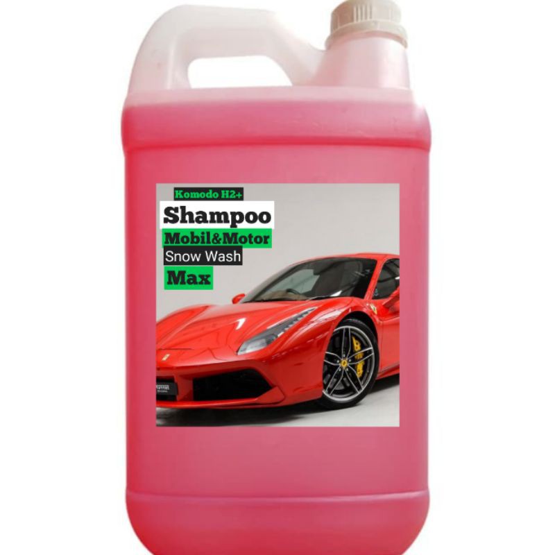 Jual Snow Wash Shampoo Mobil Motor Extra Salju 5 Liter Warna Merah Muda