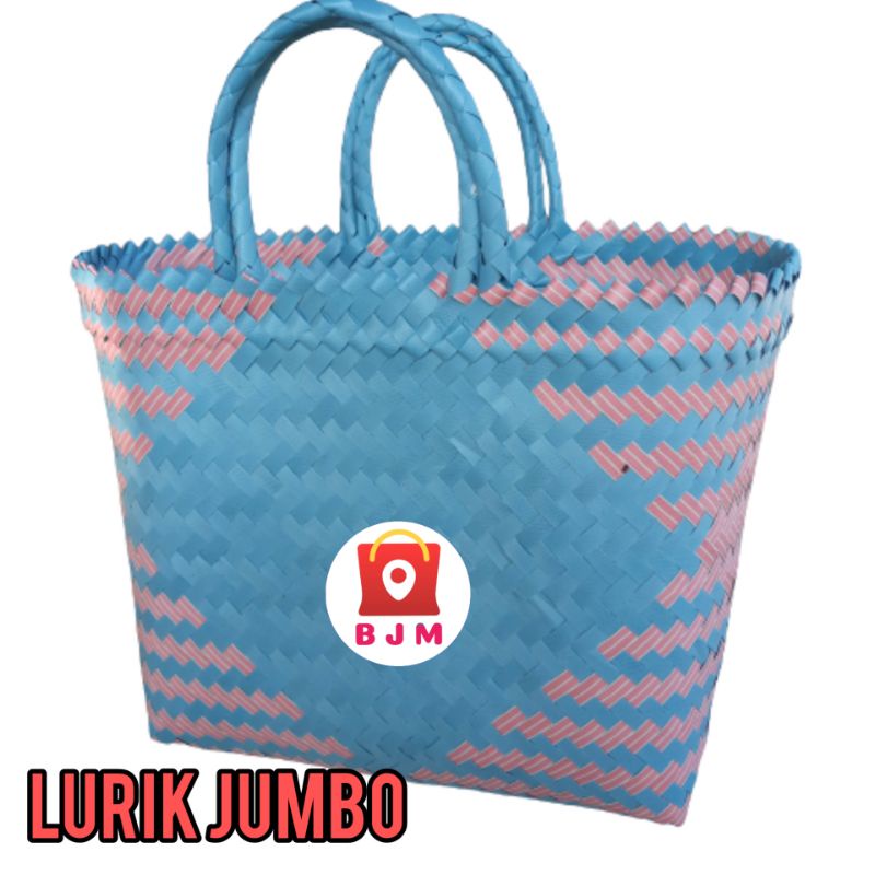 Jual Tas Anyaman Plastik Lurik Jumbo Tas Anyaman Belanja Pasar Jumbo