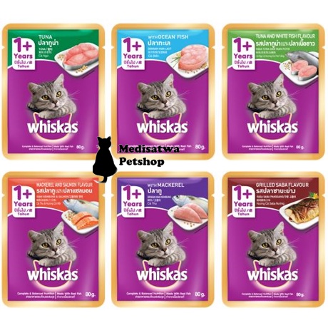 Jual Whiskas Pouch Adult All Varian Gr Makanan Kucing Basah Shopee