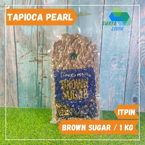 Jual Bubble Tapioka Brown Sugar Tapioca Pearl 1kg ITPIN BOBA