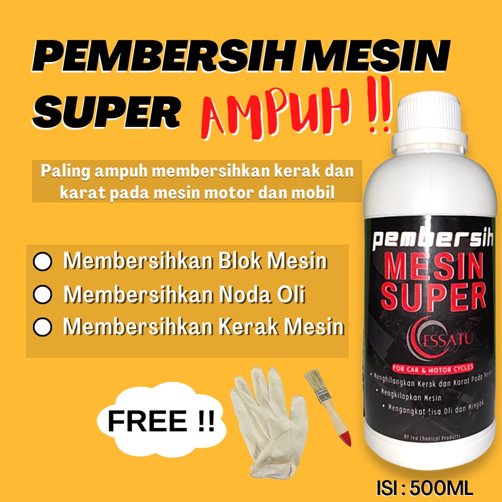 Jual Pembersih Mesin Super 500ML Penghilang Kerak Kotoran Motor