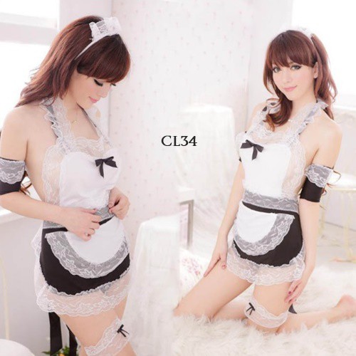 Jual Ready Stok Kostum Cosplay Pelayan Seksi Costume Sexy Lingerie