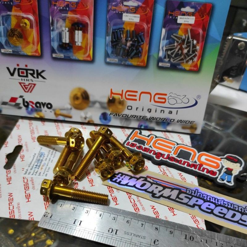 Jual Baut Probolt Gold Flower 8x40 Drat 12 Panjang 4cm Original Heng