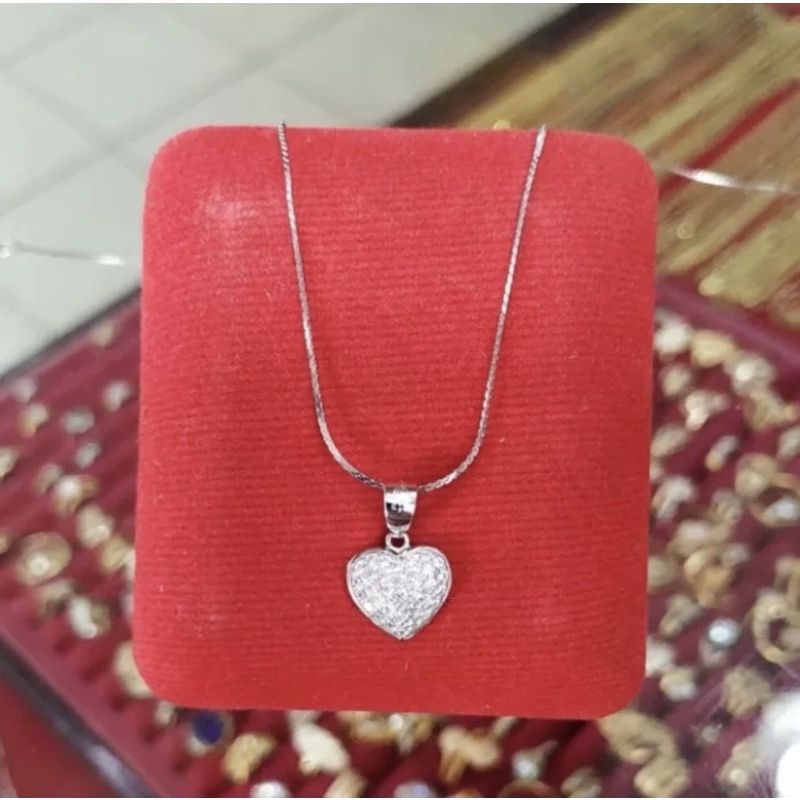 Jual Kalung Wanita Liontin Love Anti Karat Anti Pudar Kalung Titanium