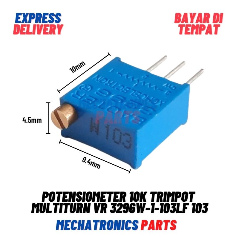 Jual POTENSIOMETER 10K POTENTIOMETER POTENSIO TRIMPOT MULTITURN VR 32