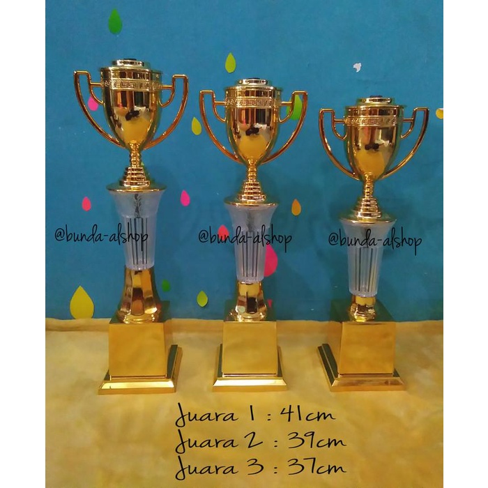 Jual Medal Piala Trophy Tropi Champion Gold Set 1 2 3 Bagus Murah Mewah