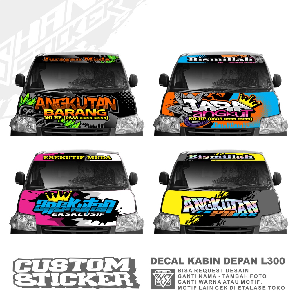 Jual Sticker Grand Max Atau Decal Kabin Depan Grand Max Bisa Request