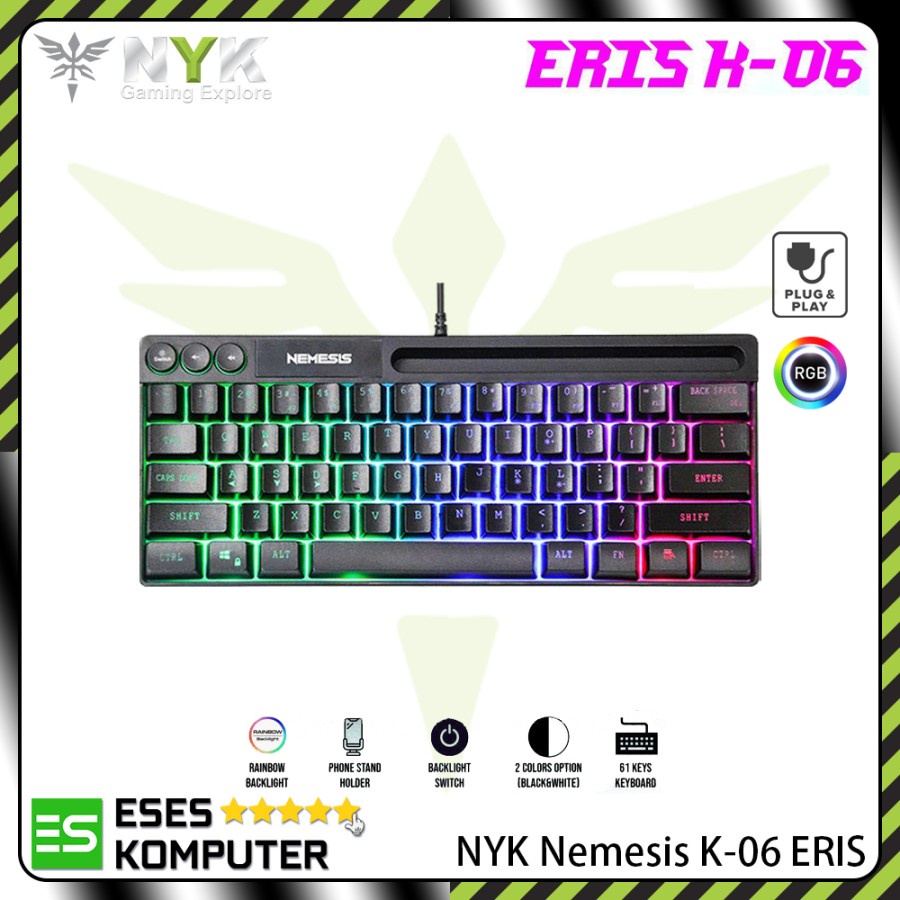 Jual Keyboard Nyk Nemesis Eris K K Rgb Keyboard Gaming Shopee