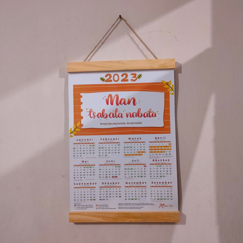 Jual Kalender Dakwah Dinding 2023 Man Tsabata Nabata Aesthetic