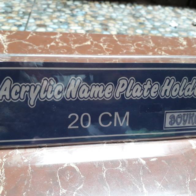 Jual Papan Nama Meja Acrylic Name Plate Holder Cm Satu Sisi Shopee