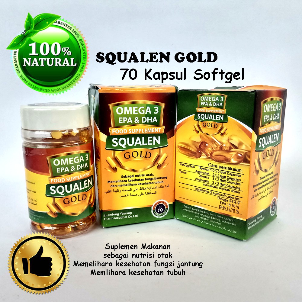 Jual Squalen Gold Omega 3 EPA DHA Squalen Gold Nutrisi Otak