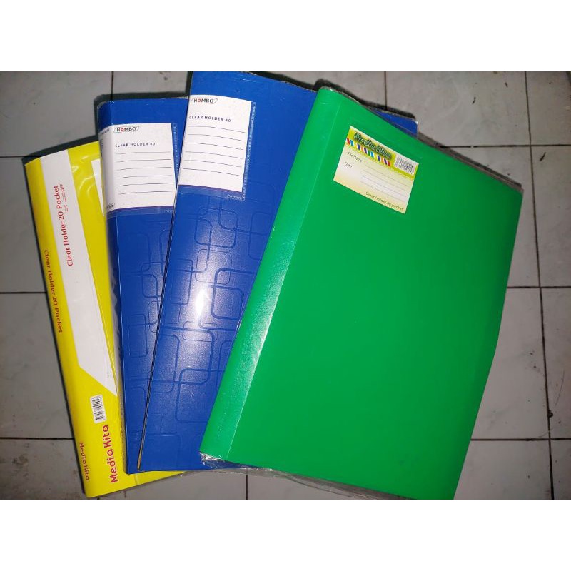 Jual CLEAR HOLDER 40 POCKET HOMBO DISPLAY BOOK 40 LEMBAR DOKUMEN