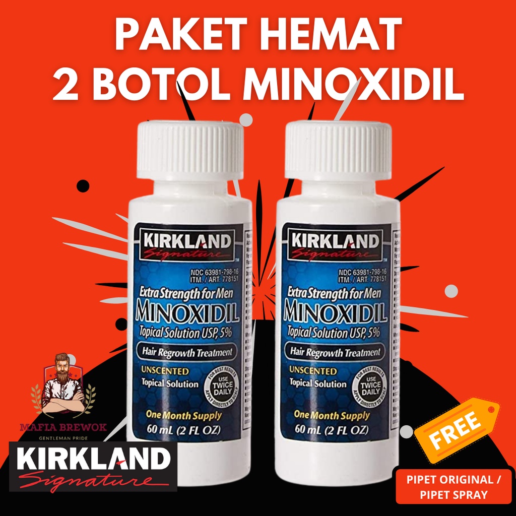 Jual Minoksidil Krikland Minoxidil Krikland PAHE 2 Botol Minoxidil