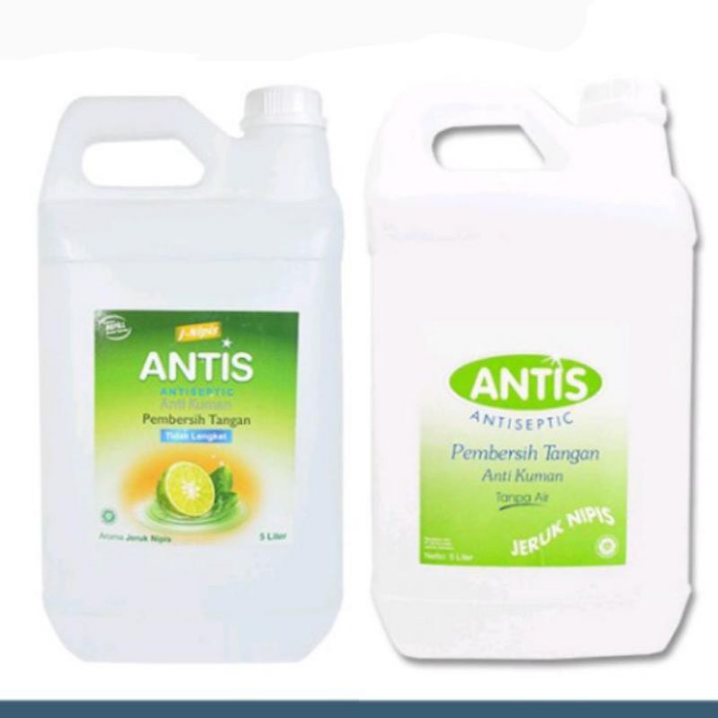 Jual Antis Hand Sanitizer Kemasan Refill Cair Gel Jerigen 5 Liter