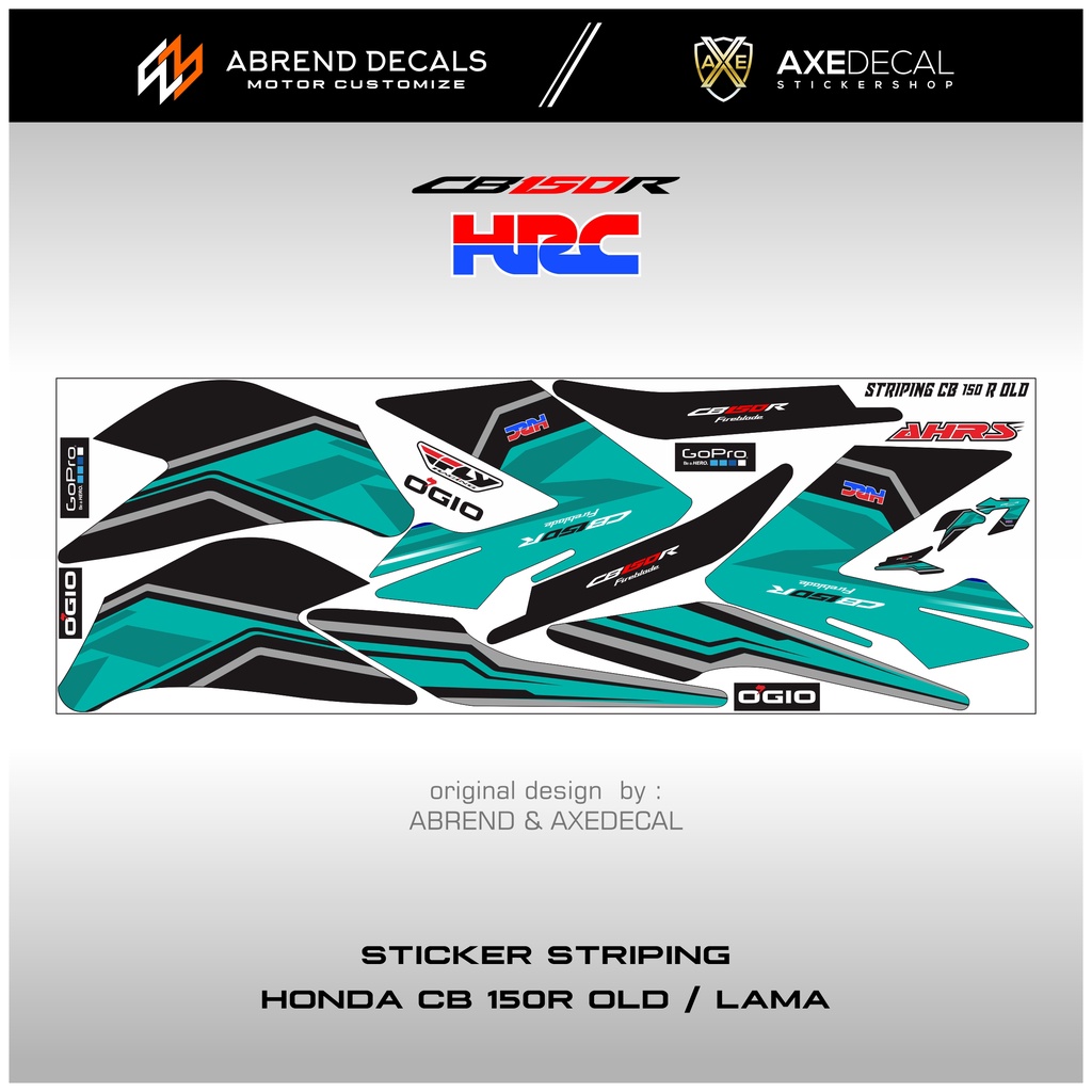 Jual Striping Cb R Old Livery Hrc Tri Color Stiker Motor Honda Cb