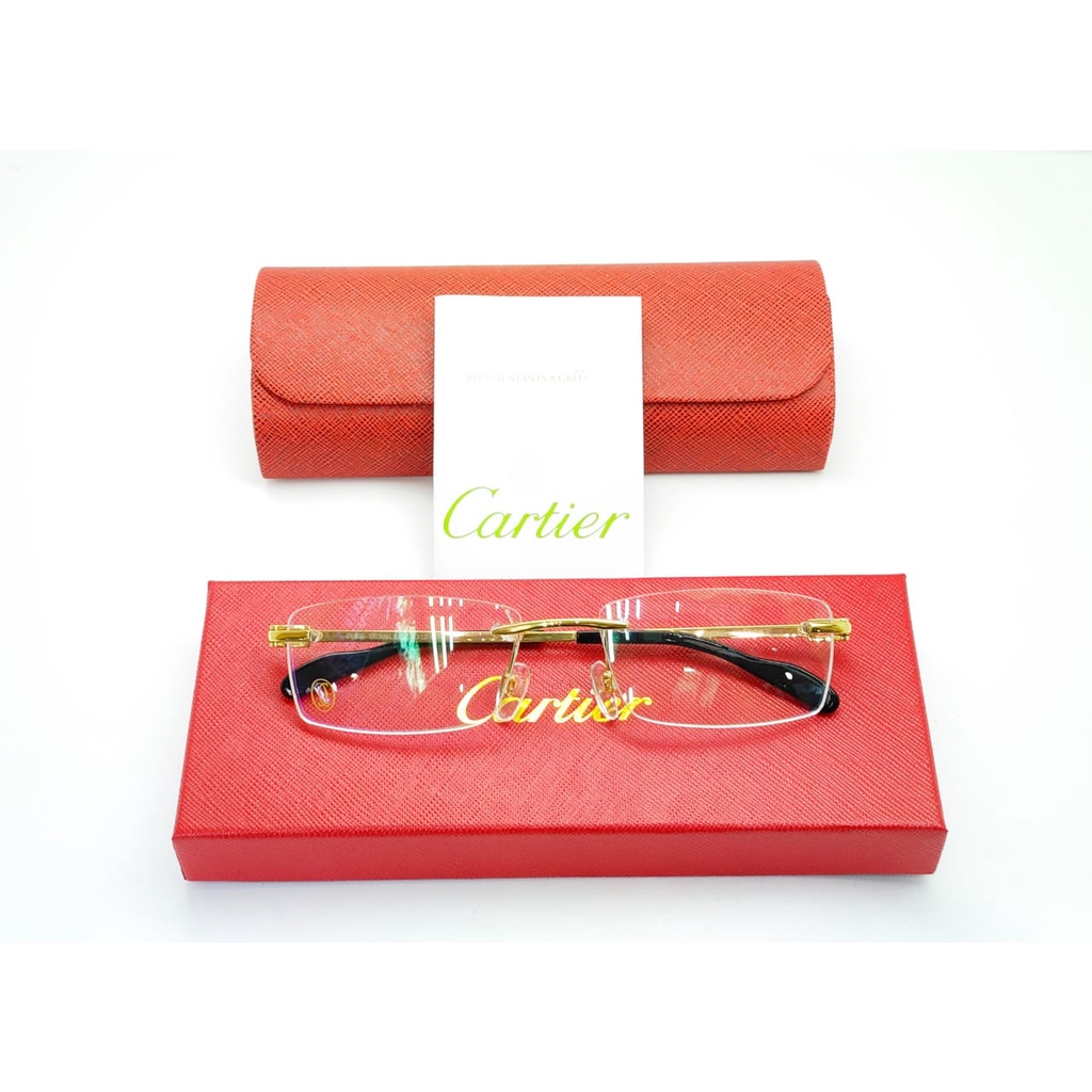 Jual Kacamata Frame CARTIER PURE TITANIUM CODE Shopee Indonesia