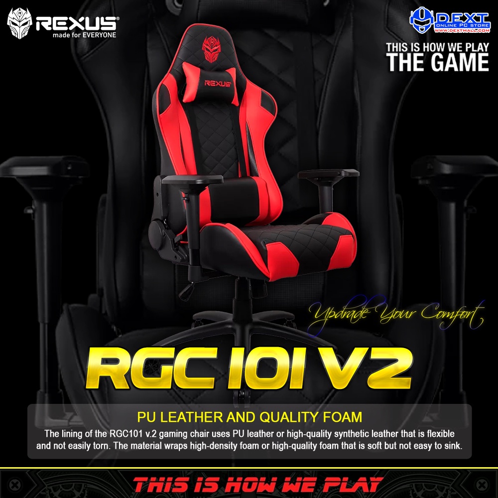 Jual Rexus Rgc V Gaming Chair Red Shopee Indonesia