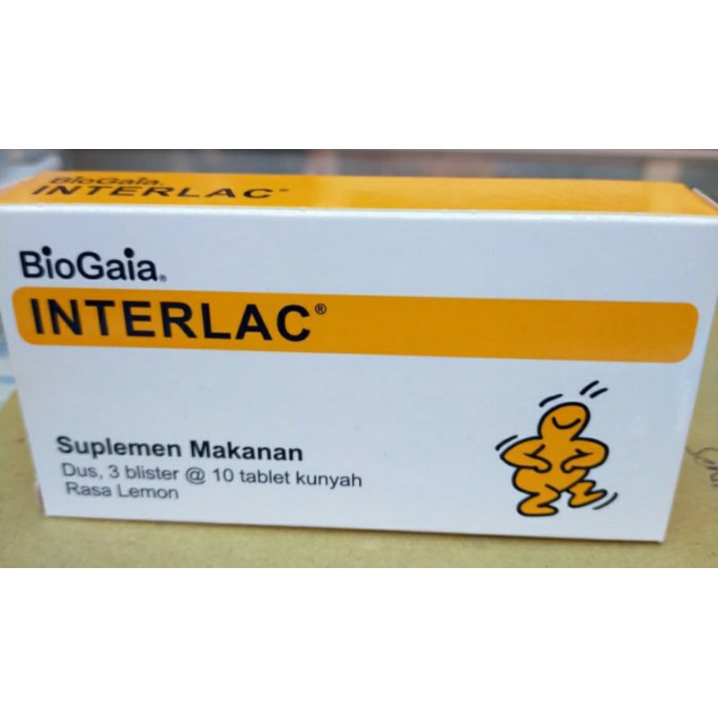 Jual Interlac Rasa Lemon Tablet Kunyah Per Strip Isi Tablet Shopee