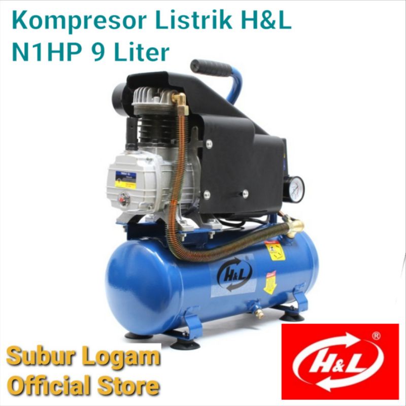 Jual Kompresor Listrik H L N1HP 9 Liter Portable Mini Air Compressor HL