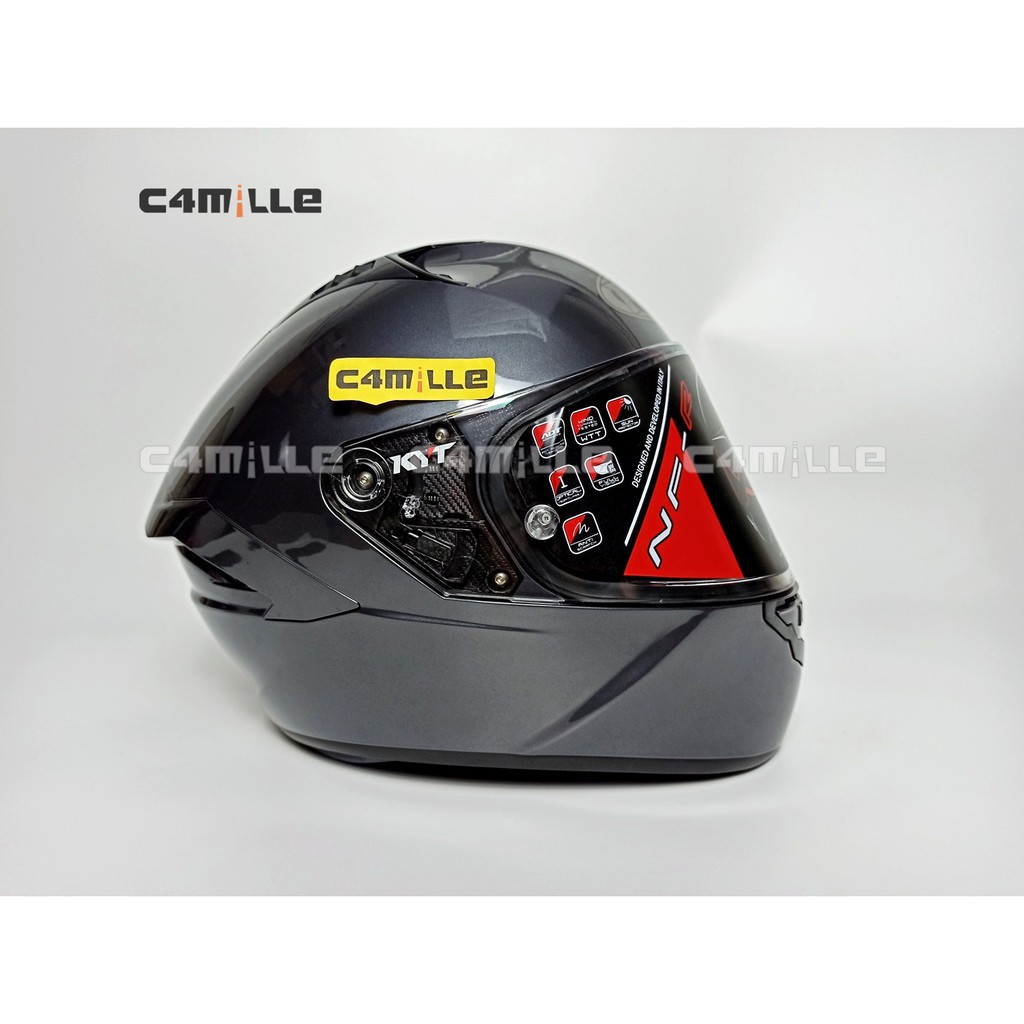 Jual HELM KYT CASCO NF R PLAIN ANTRACITE GUN METAL DOUBLE VISOR FULL