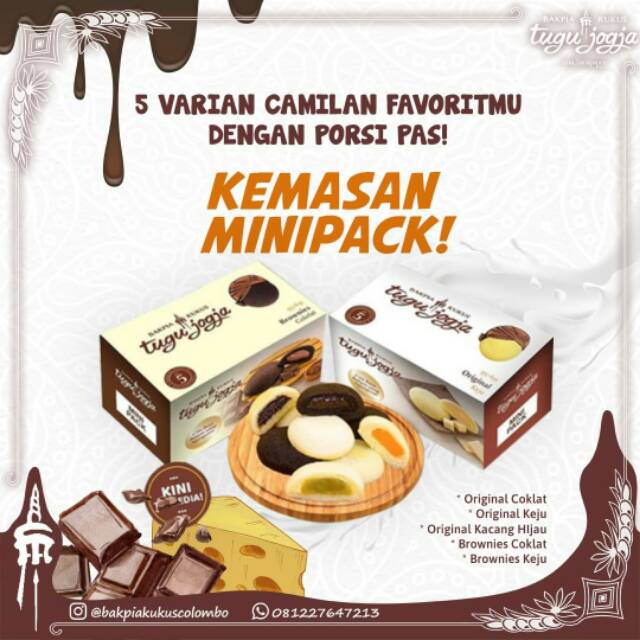 Jual Bakpia Kukus Tugu Jogja Mini Pack Isi Pcs Shopee Indonesia