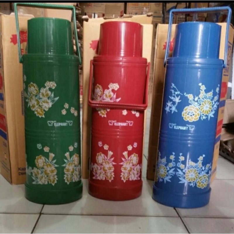 Jual Termos Air Panas 2 Liter Elephant HT 500 Plastik Tuang Vacuum