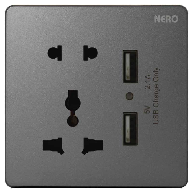 Jual NERO Casa X291 GREY Stop Kontak Universal Shopee Indonesia