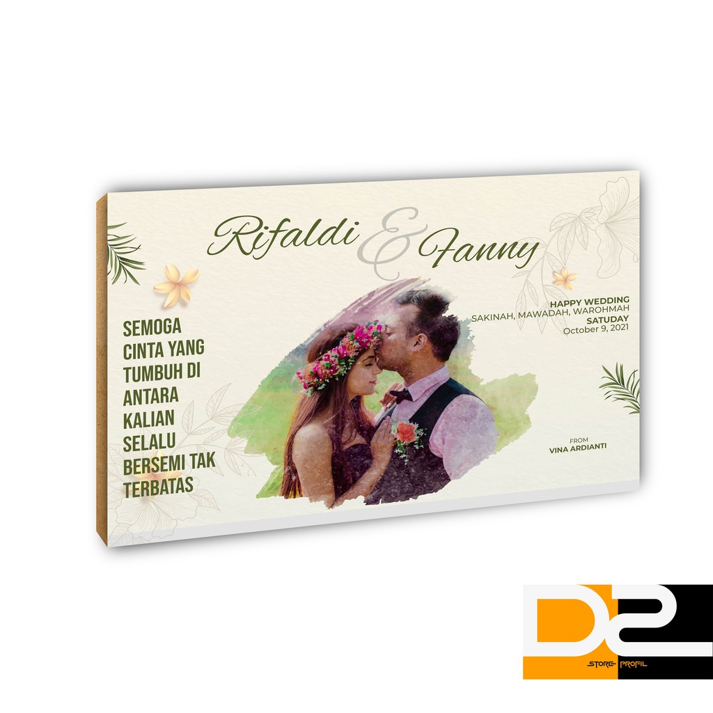 Jual KADO NIKAHAN CETAK FOTO HIASAN DINDING CUSTOM FOTO WALLDECOR