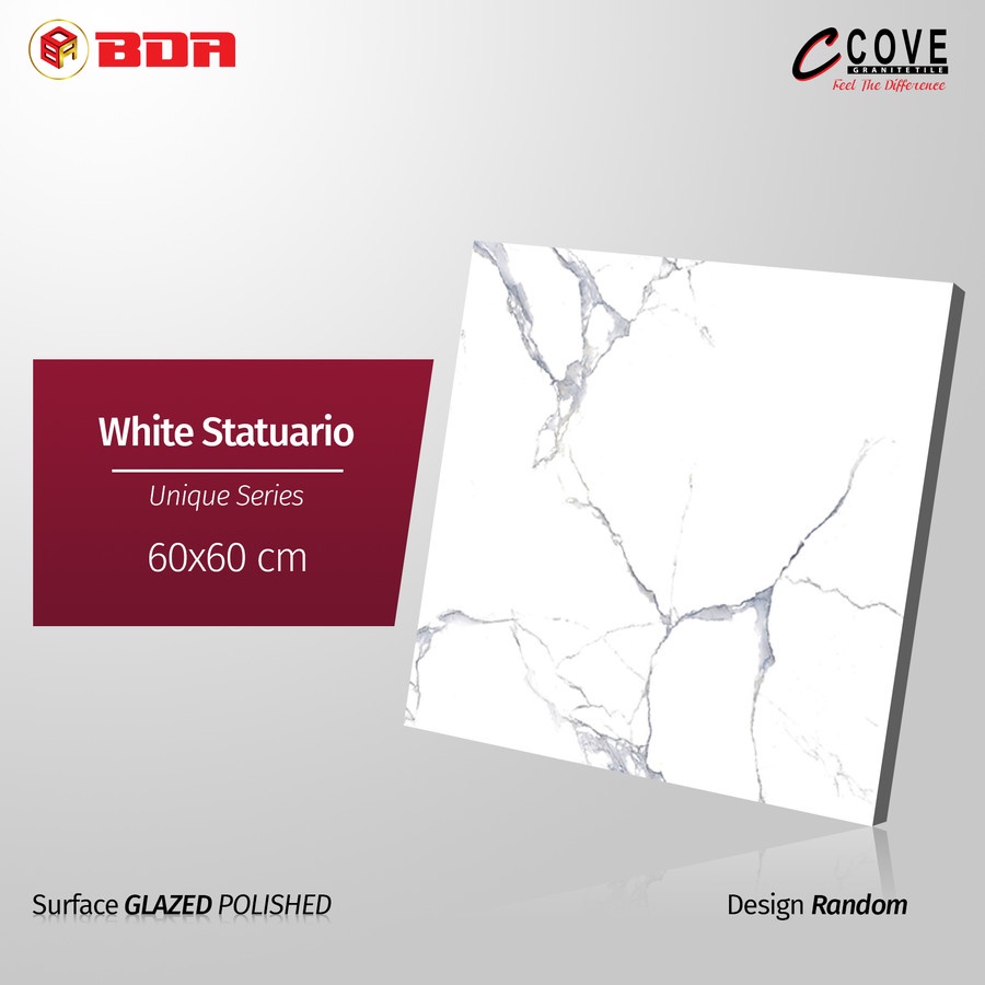 Jual White Statuario Glossy Uk X Dinding Lantai Granite Cove