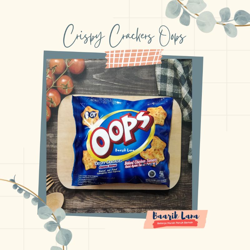 Jual Renceng Snack Crispy Crackers Oops 10 Pcs 1 Renceng Shopee