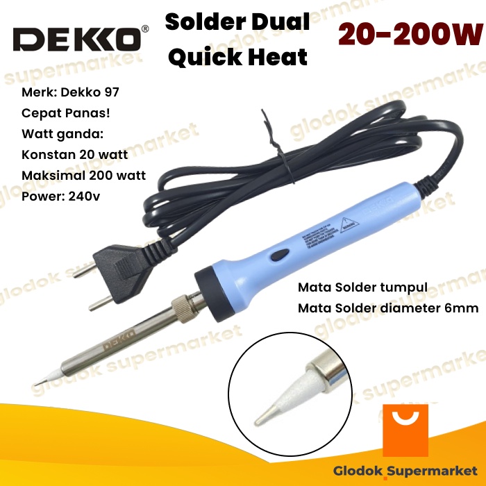 Jual Solder Dekko Dual Quick Heat Soldering Button Watt