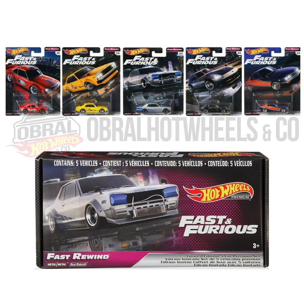 Jual Hot Wheels Premium Box Fast Furious Fast Rewind Set Isi 5 Pcs