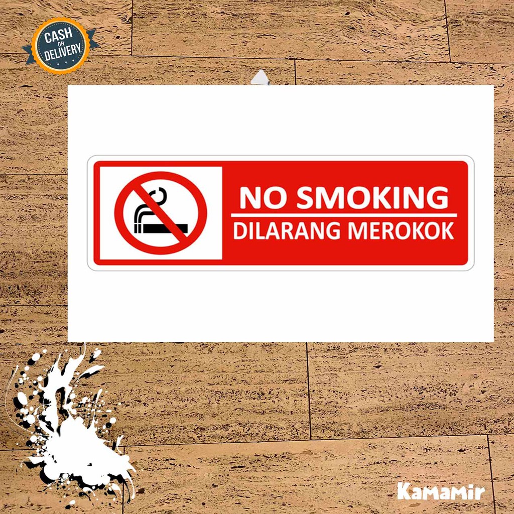 Jual Hiasan Dinding Walldekor Tema Larangan No Smoking Poster Larangan