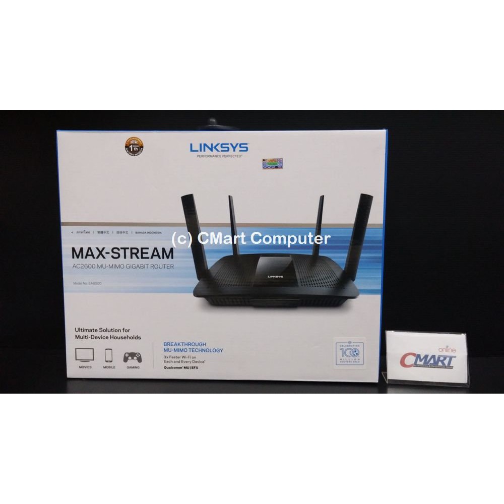 Jual Linksys EA8500 Max Stream AC2600 MU MIMO Smart Wi Fi Router