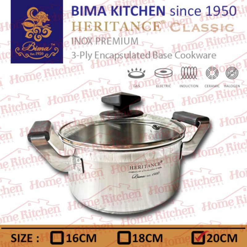 Jual BP120216 BP120218 BP120220 Bima Heritance Classic Saucepot Panci