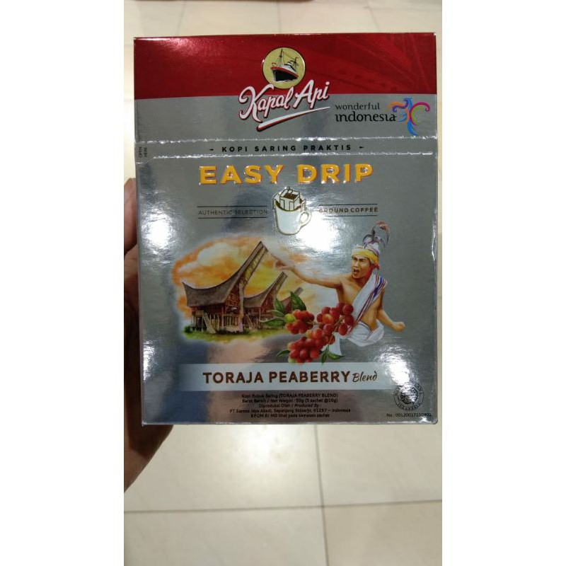 Jual Kapal Api Easy Drip Toraja Peaberry Blend 50 Gr Shopee Indonesia