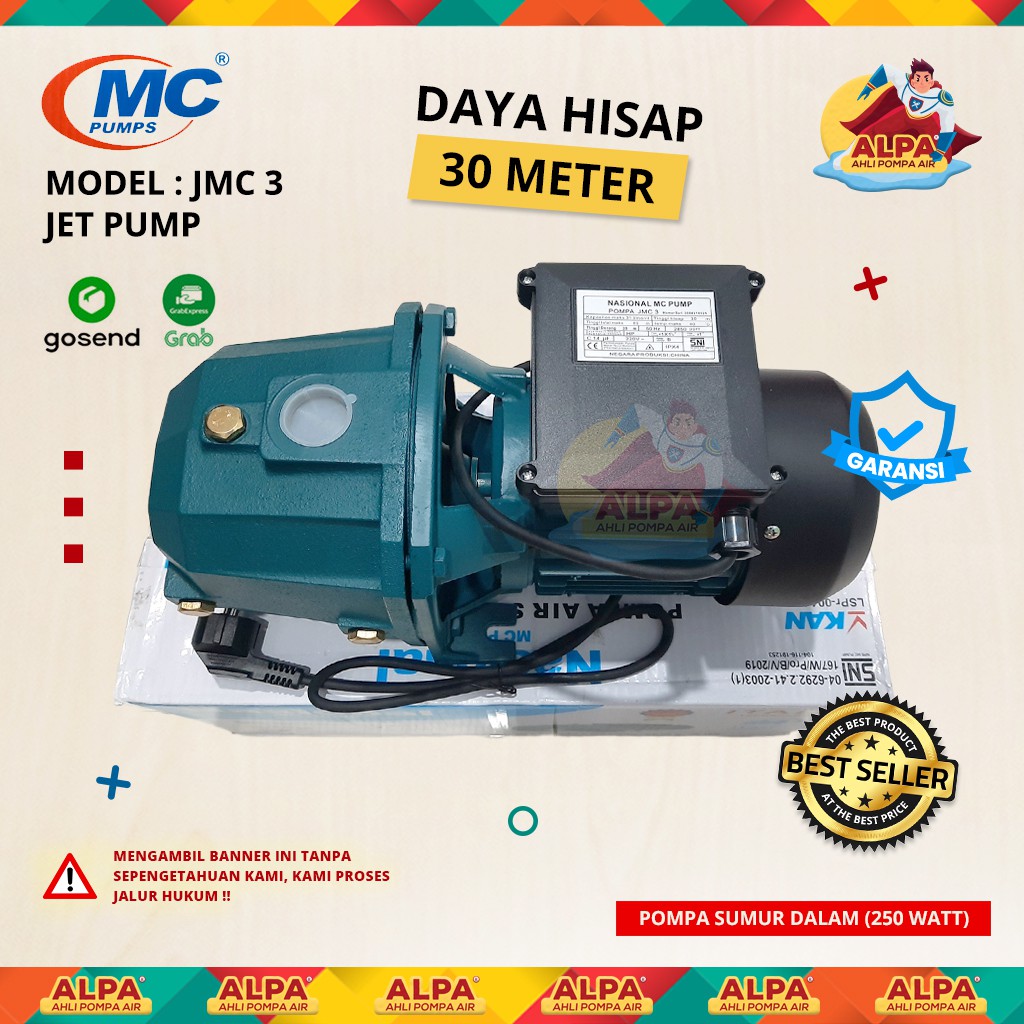 Jual Pompa Air Nasional Mc Jet Pump Jmc Dabalto Type Dp A