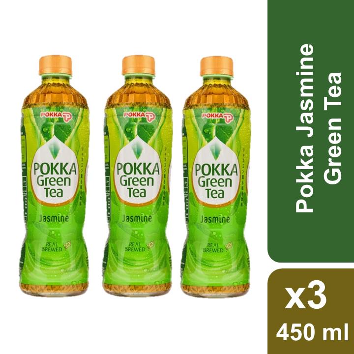 Jual Pokka Jasmine Green Tea 3 X 450 ML Shopee Indonesia