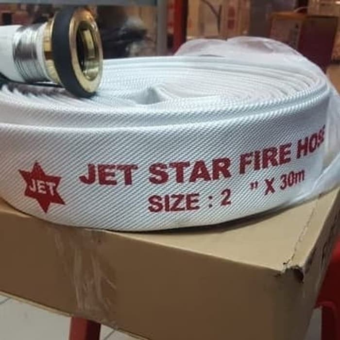 Jual FIRE HOSE KANVAS SELANG HYDRANT MERK JET STAR 2 INCH X 30