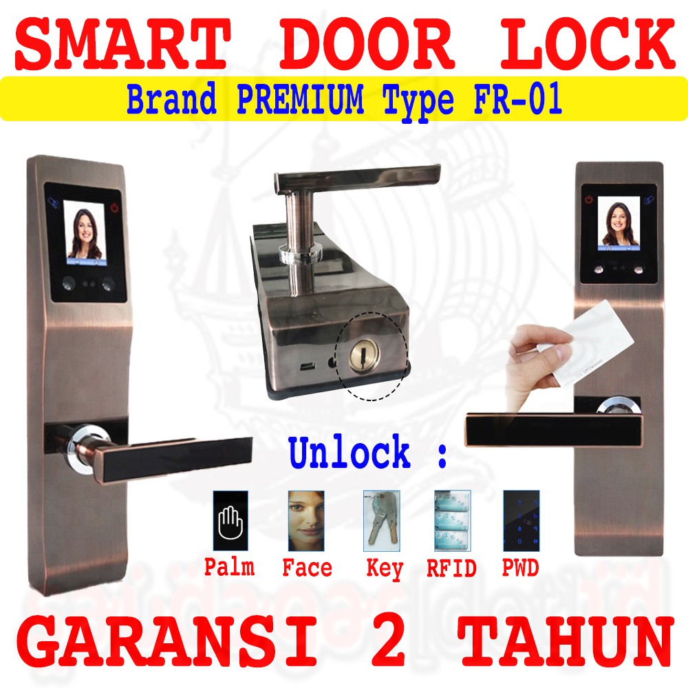 Jual Digital Door Lock Kunci Pintu Digital Fingerprint Face