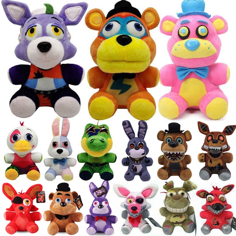 Jual Mainan Boneka Plushie Fnaf Foxy Chica Bonnie Golden Freddy Ukuran