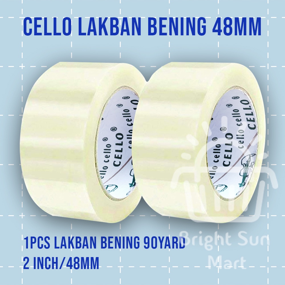 Jual Lakban Bening Cello Mm Inch Yard Lakban Isolasi Bening